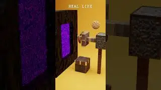 Minecraft Vs Real Life in the Nether 🔥🔥🔥  #blender3d #3dart #3danimation #minecraft