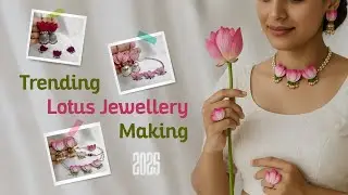 Trending Lotus Fabric Jewellery Set | DIY Lotus Jewellery Making | Navaratri Special | beads_art