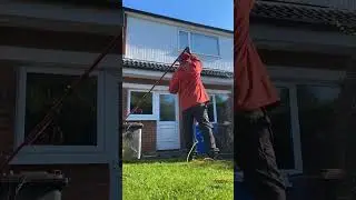 UPVC Cladding Algae Clean-up #timelapse #dirty #powerwash #satisfying #pressureclean