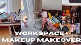 Shopping & Organizing my Workspace + Makeup Area | Mini Makeover.