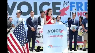 Congresswoman Michelle Steele speaking at the KCC West Lawn Rally on July 10, 2024.