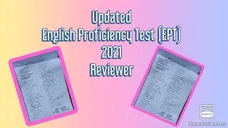 Updated English Proficiency Test (EPT) Exam 2022 Reviewer | June Mar Batiancila