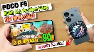 Poco F6 Bgmi 90 FPS All Problem Fix - 60 stuck , Fps Drop | HyperOS 2.0.103.0 | Average FPS 88