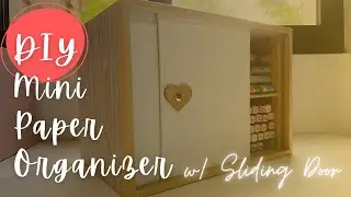 Mini DIY Organizer with Sliding Door Made Out of Cardboard Box / Paper Crafts