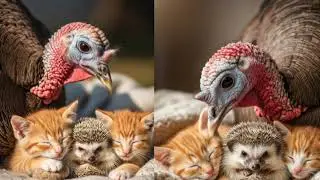 Unlikely Animal Friendship 🦃🦔🐱 | Sweetest Nap Ever | Cute & Heartwarming