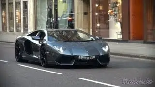 Grey 'Evil' Lamborghini Aventador - Small Revs and Accelerations