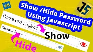 Show and hide password with JavaScript - How To Toggle Password Visibility -Show/Hide password field