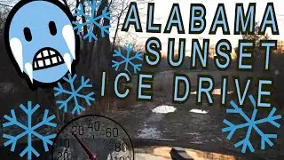 Sunset Live Drive: Exploring Post-Ice-Storm Roads in North Alabama
