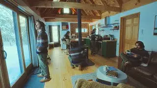 Solo Cabin Adventure in Maine || New England Winter Cabin Getaway