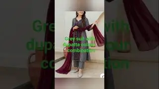 Grey Suit with Wine Dupatta 💕 Elegant Colour Combination | Stylish Ethnic Look