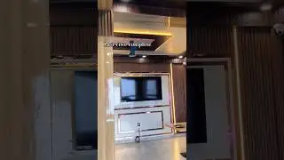 Modern PVC Ceiling Design with LED Lights | TV Panel Interior Decoration 2025#CeilingDesign #shorts