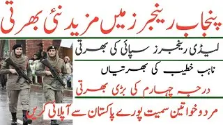 Punjab rangers Pakistan lady rangers naib khateeb sphie jobs 2020|Punjab rangers jobs advirtisment