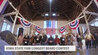 Judges comb through contestants at Iowa State Fair's longest beard contest
