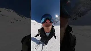 Skiing in nosemode ⛷️ #ski #Insta360NoseMode
