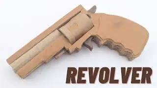 cardboard revolver easy || how to make cardboard gun