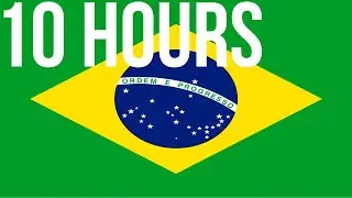 Brazil flag waving in the wind  10 Hours