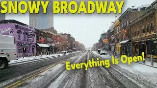 Nashville Snow Saturday Morning Walk &bull; Broadway Open, Preds Still On, Adrien Nunez? &bull; Snowwalkin&rsquo;