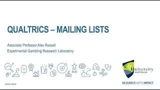 CQU Qualtrics - Creating and using contact lists in Qualtrics