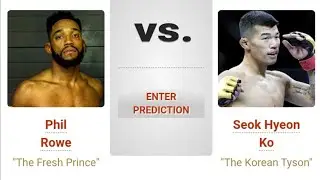 Phil Rowe VS Seok Hyeon Ko | UFC Fight Night Preview & Picks | Pinoy Silent Picks