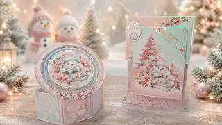 A cute pop up Hexagon card with Hunkydory's Festive Fun Collection - Snow adorable