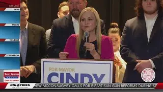 San Jose mayoral candidate Cindy Chavez addresses supporters