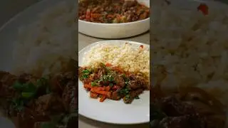 Tirinhas de Carne ao Molho Shoyu | uma del&iacute;cia 😋 #receitas #comidacaseira #carne