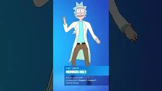 MEMBERS ONLY - RICK SANCHEZ SKIN Showcase Fortnite Dances Emotes! (Fortnite x RICK AND MORTY)