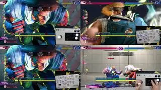 Street Fighter 6 Guile Max 5911 Damage Combo Hitbox and Fightstick