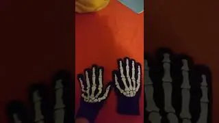 i got some new. gloves #skeleton