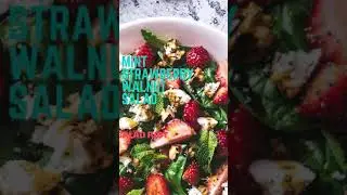 Mint Strawberry Walnut Salad recipe for healthy low fat keto paleo diets 👍👍 #shorts salads
