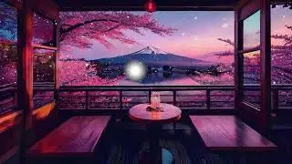 Candlelight Lofi 🌸🕯️ | Relaxing Beats Under Sakura Skies ✨ | Lofi Ambience for Peaceful Moments