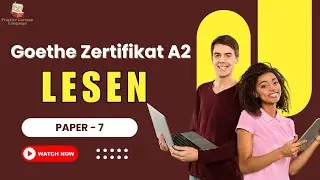German A2 Reading Test ll Paper - 7 ll Goethe Zertifikat A2 Lesen Modelltest Mit L&ouml;sungen ll 