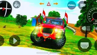 Modified Mahindra Thar😈Games:Indian White Thar (Gadi Wala Games)Car Game Android Game #2025#Prt.12