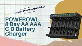 POWEROWL 8 Bay AA AAA C D Battery Charger