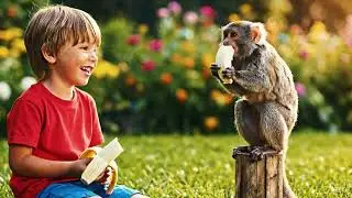 Boy and Monkey Comedy