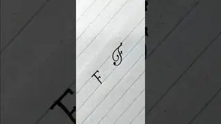 Calligraphy Letter F #shorts #shortsfeed #calligraphy #lettering #abcd #alphabet #cursive