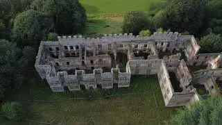 Gibside Hall Ruins Column To Liberty Statue DJI Mavic Mini Drone (24th August 2020)