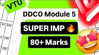 DDCO MODULE 5 SUPER IMPORTANT QUESTIONS💯🤩|BCS302 MODEL PAPER SOLUTION PASSING PACKAGE 22 Scheme #vtu