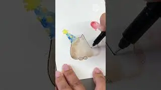 Children Birthday Card Idea! Simple Watercolor Card! #shorts #cards #birthdaycard #diy #watercolor