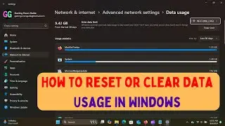 How to Reset or Clear Data Usage in Windows 11