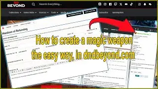How to create a magic weapon on dndbeyond.com, the easy way #dnd #gaming #dungeonsanddragons