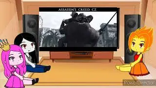 Gacha Club Princesas de Hora de Aventura reagindo Assasin Creed
