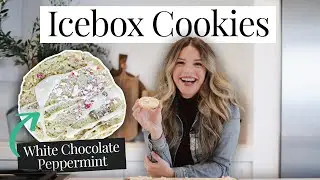 The Most Delicious White Chocolate Peppermint Icebox Cookies