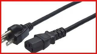 Amazon Basics Computer Monitor TV Replacement Power Cord - 6-Foot, Black