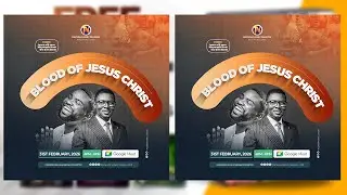 FREE CHURCH FLYER PSD DOWNLOAD -THE BLOOD OF JESUS CHRIST- FREE TUTOTRIALS - PHOTOSHOP