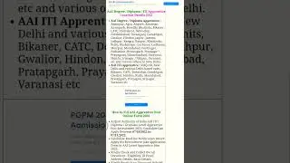 Airport Authority of India AAI Graduate, Diploma and ITI Apprentice Online Form 2022. #shorts video#