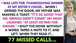 I Was Late For Thanksgiving Dinner At My Sister’s House…When I Opened The Door, My Father Was Making