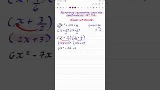 Factoring quadratics: Slide & Divide! #math #tutorial #study #bali #algebra #cambridge #igcse