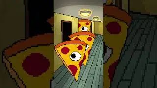 Alien cat And Batty Hide From alive Pizza Horror  #shorts