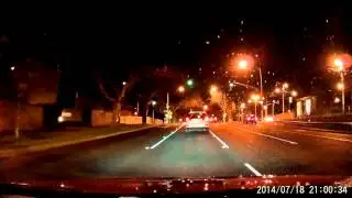 G1W Dash Camera Test 1080p - Night / Rain / Drizzle - Australia, Victoria, Melbourne